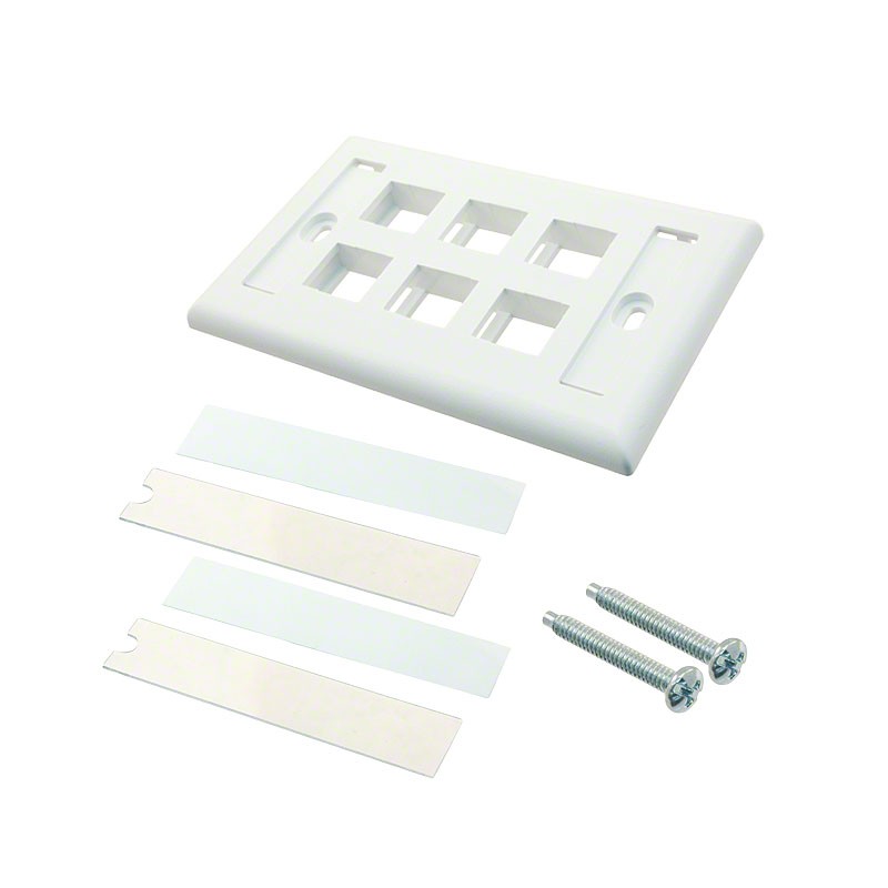 1 pcs : NK6FWHY - FACEPLATE SNGL GANG 6PORT WHITE