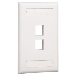 1 pcs : NK2FEIY - FACEPLATE SNGL GANG 2PORT IVORY