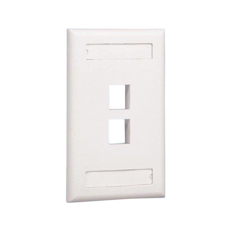 1 pcs : NK2FEIY - FACEPLATE SNGL GANG 2PORT IVORY