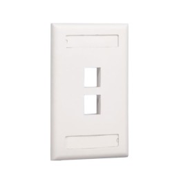 1 pcs : NK2FIGY - FACEPLATE SNGL GANG 2PORT BLK