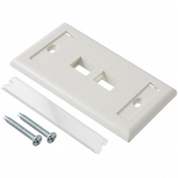 1 pcs : NK2FIWY - FACEPLATE SNGL GANG 2PORT WHITE