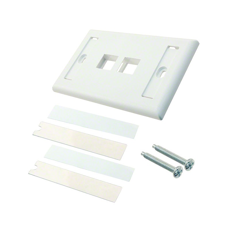1 pcs : NK2FWHY - FACEPLATE SNGL GANG 2PORT WHITE