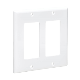 1 pcs : N042D-200-WH - DOUBLE-GANG FACEPLATE, DECORA ST