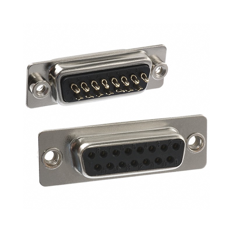 1 pcs : 171-015-203L011 - CONN D-SUB RCPT 15POS PNL MNT