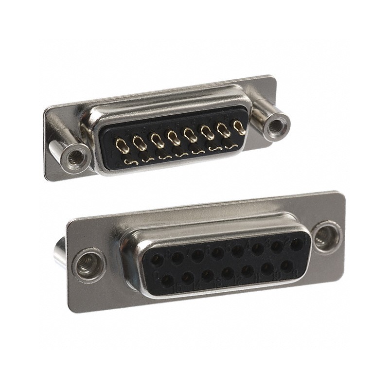 1 pcs : 171-015-203L021 - CONN D-SUB RCPT 15POS PNL MNT