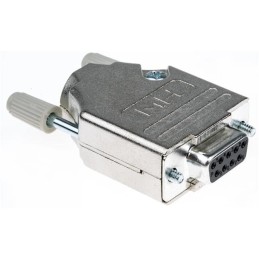 1 pcs : MHDTZK9-DB9S-K - 9 WAY D-SUB HOOD DIE CAST TOP EN