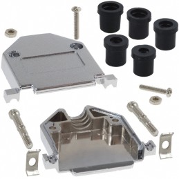 1 pcs : 979-025-020R121 - CONN BACKSHELL 25POS 180DEG SHLD