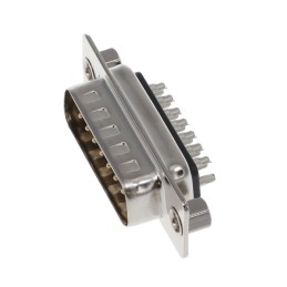 1 pcs : K85X-AA-15P-K - CONN DSUB PLUG 15P VERT SLDR CUP