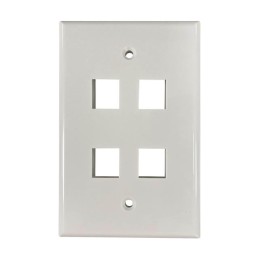 1 pcs : N042AB-004-IVG - SAFE-IT 4-PORT SINGLE-GANG KEYST