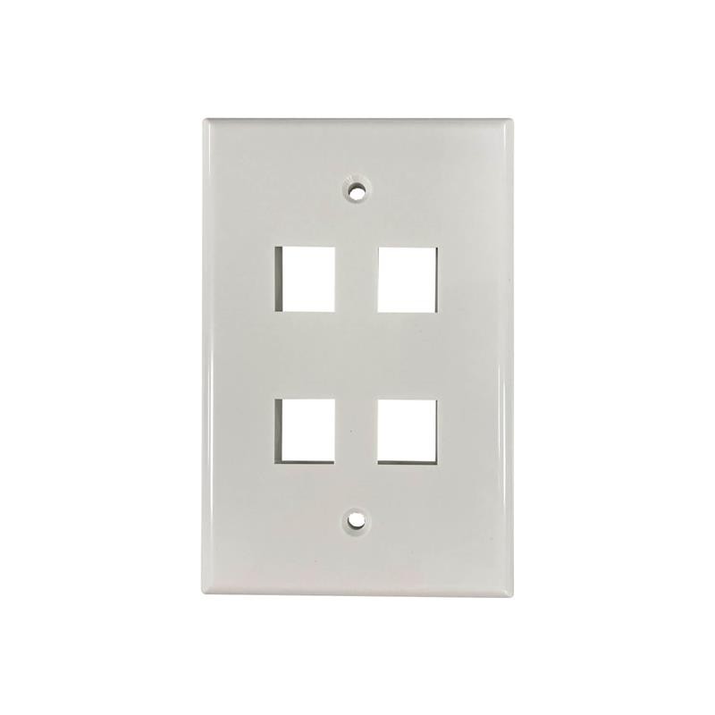 1 pcs : N042AB-004-IVG - SAFE-IT 4-PORT SINGLE-GANG KEYST