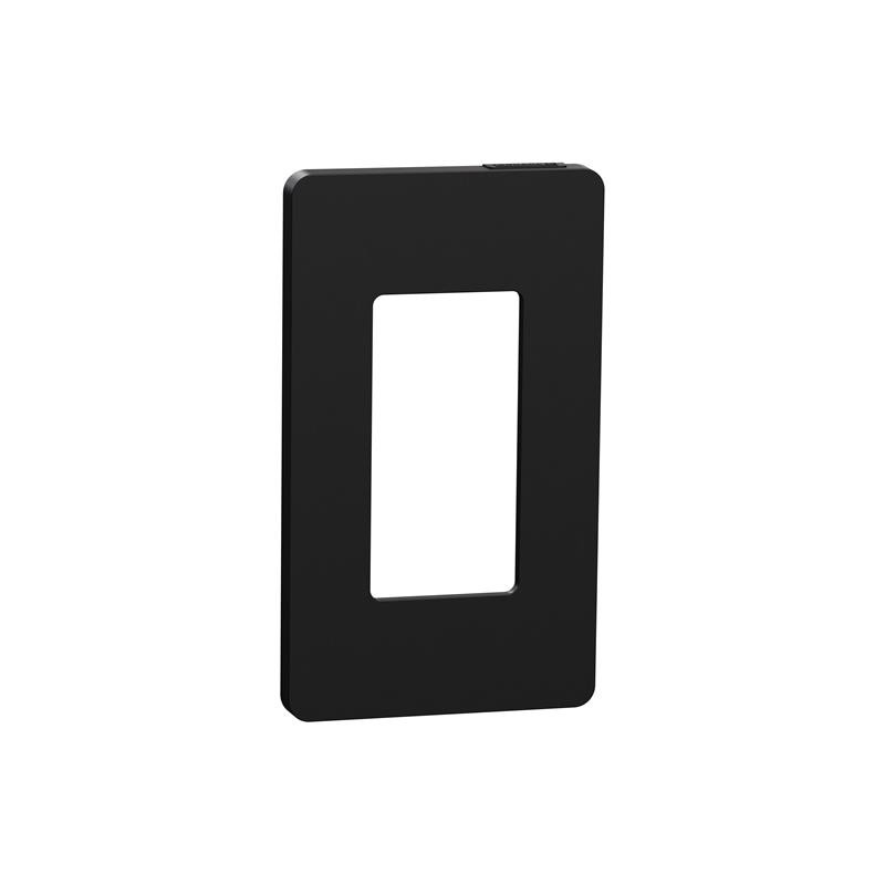 1 pcs : SQWP141001BK - 1 GANG SCREWLESS MATTE WALL PLAT