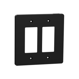 1 pcs : SQWS141002BK - 2 GANG MID+ WALL PLATE BK