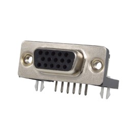 1 pcs : K66XHT-E15S-N - CONN D-SUB HD RCPT 15P R/A SLDR