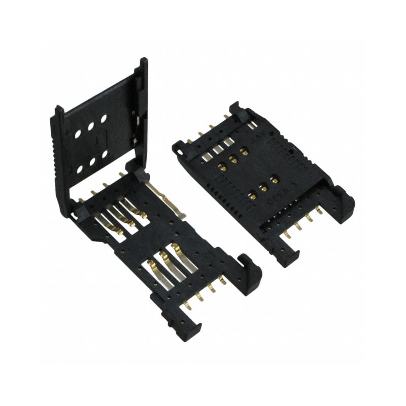 1 pcs : SF7W008S1AR900 - CONN SIM CARD HINGED TYPE R/A