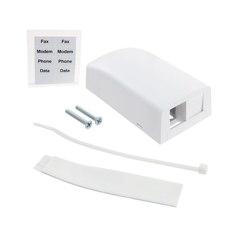 1 pcs : NK2BXWH-A - MOD BOX SMD 2PORT WHITE
