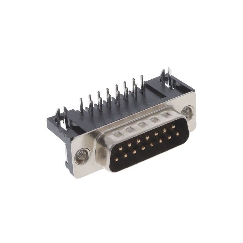 1 pcs : K22X-A15P-N - CONN D-SUB PLUG 15POS R/A SLDR