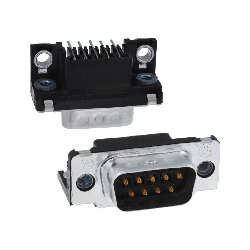 1 pcs : 5747250-3 - CONN D-SUB PLUG 9POS R/A SLDR