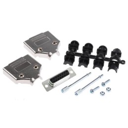 1 pcs : MHDTPK15-DB15S-K - 15 WAY D-SUB HOOD METPLAS TOP EN