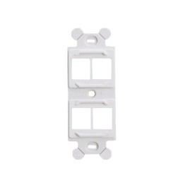 1 pcs : NK4106MFEI - MOD FRAME SNGL GANG 4PORT IVORY