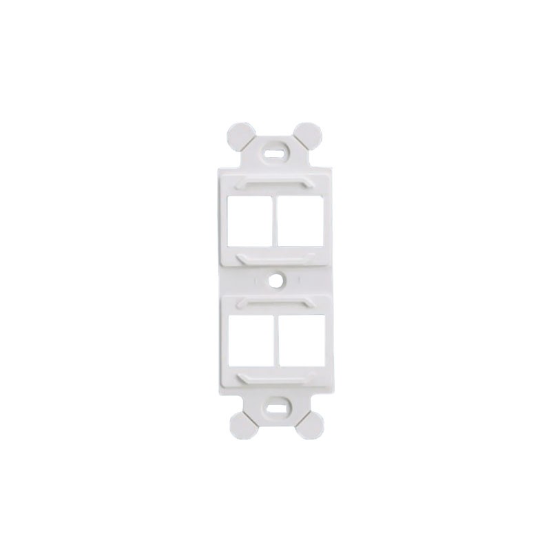 1 pcs : NK4106MFEI - MOD FRAME SNGL GANG 4PORT IVORY