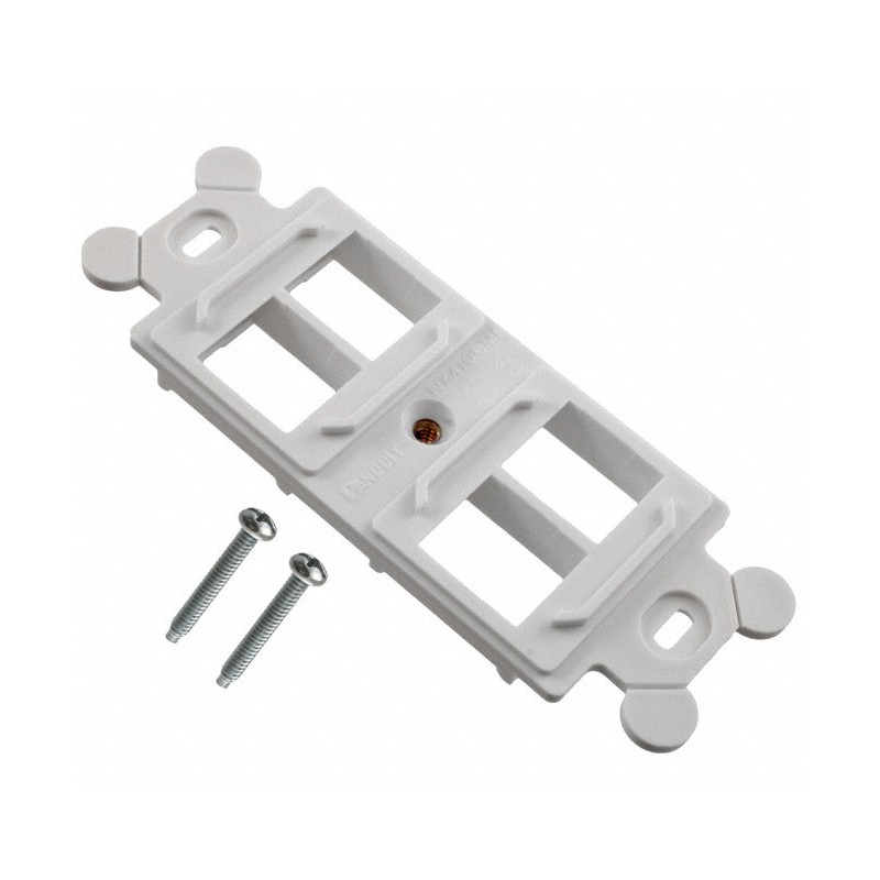 1 pcs : NK4106MFWH - MOD FRAME SNGL GANG 4PORT WHITE