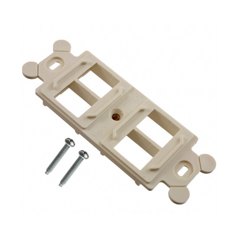 1 pcs : NK4106MFIW - MOD FRAME SNGL GANG 4PORT WHITE