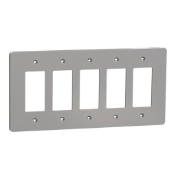 1 pcs : SQWS141005GY - 5 GANG MID+ WALL PLATE GY