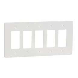 1 pcs : SQWS141005WH - 5 GANG MID+ WALL PLATE WH