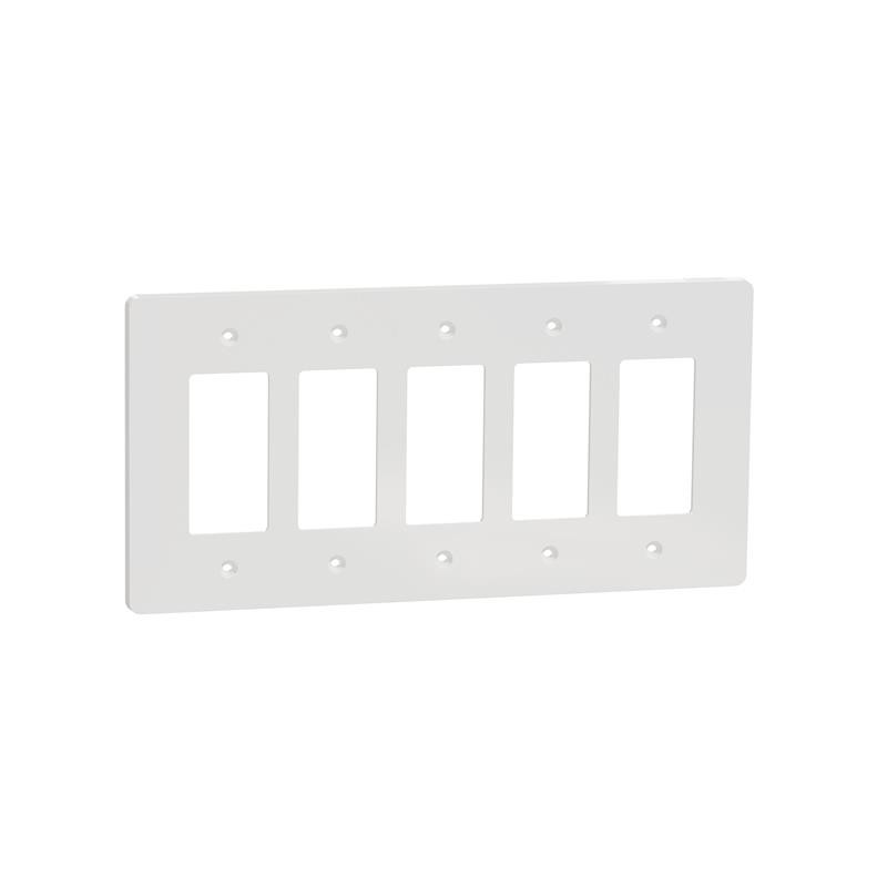 1 pcs : SQWS141005WH - 5 GANG MID+ WALL PLATE WH