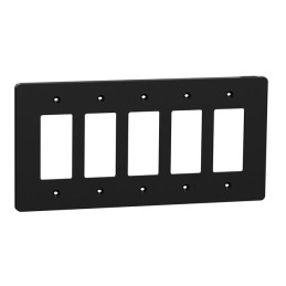 1 pcs : SQWS141005BK - 5 GANG MID+ WALL PLATE BK