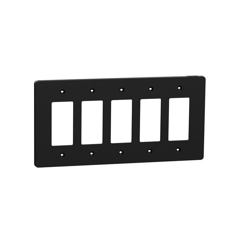 1 pcs : SQWS141005BK - 5 GANG MID+ WALL PLATE BK