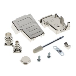 1 pcs : MHDSSK-M-9-L-K - 9 WAY D-SUB HOOD METPLAS TOP AND