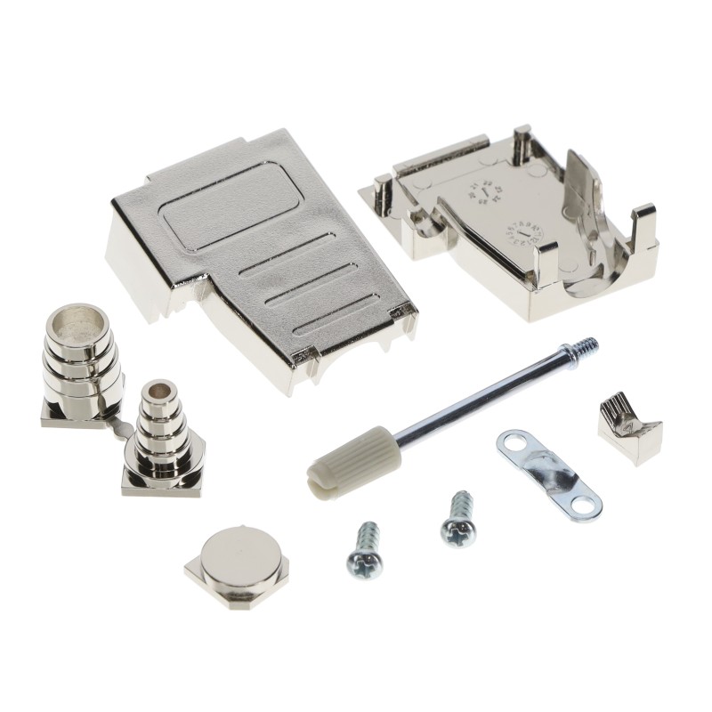 1 pcs : MHDSSK-M-9-L-K - 9 WAY D-SUB HOOD METPLAS TOP AND