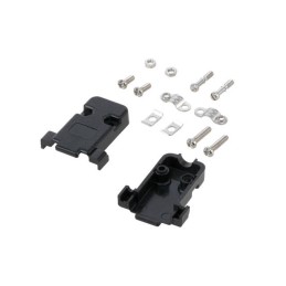 1 pcs : SDC9B - HOOD DB9 BLK PLASTIC