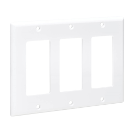 1 pcs : N042D-300-WH - TRIPLE-GANG FACEPLATE, DECORA ST