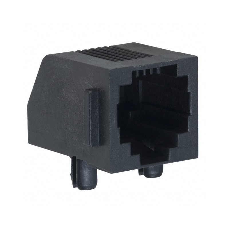 1 pcs : 5555077-2 - CONN MOD JACK 6P4C R/A UNSHLD