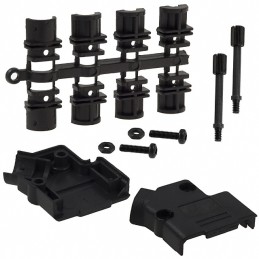 1 pcs : 971-009-010R011 - CONN BACKSHELL 9POS 45DEG BLACK