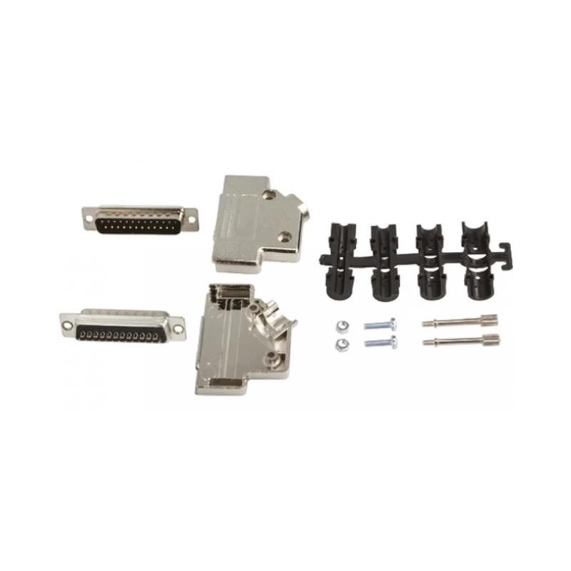 1 pcs : MHD45PK25-DB25P-K - 25 WAY D-SUB HOOD METPLAS SIDE E