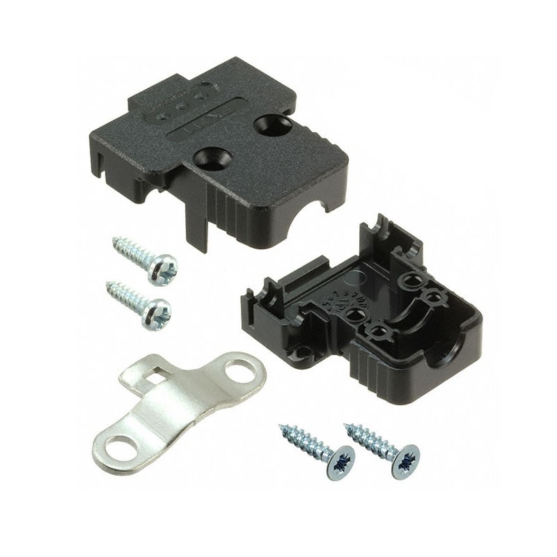 1 pcs : 1731110019 - CONN BACKSHELL 9POS 180DEG BLACK