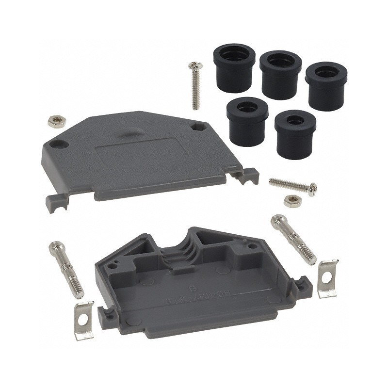 1 pcs : 979-037-010R031 - CONN BACKSHELL 37POS 180DEG GRAY