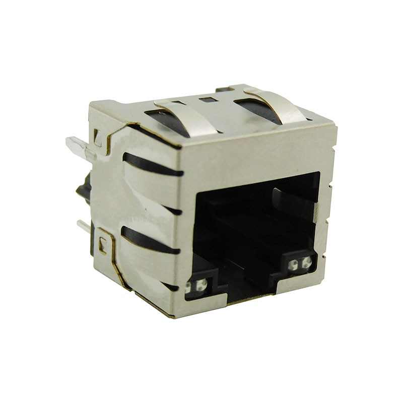 1 pcs : SS-60300-102 - MOD JACK VRT 10G GRND W/LEDS