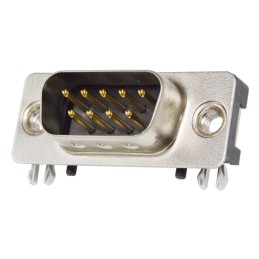 1 pcs : K202XHT-E9P-N - CONN D-SUB PLUG 9P SMD R/A SLDR