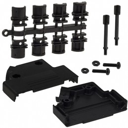 1 pcs : 971-025-010R011 - CONN BACKSHELL 25POS 45DEG BLACK