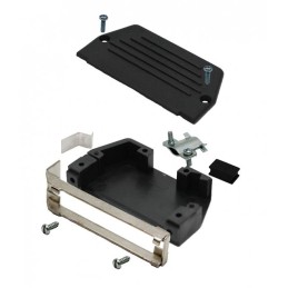 1 pcs : MHED-DS37S-K - 37 WAY D-SUB HOOD BLACK PLASTIC