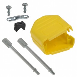 1 pcs : 972-009-01SR081 - CONN BACKSHELL 9POS 180DEG YLW