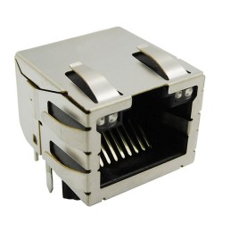 1 pcs : SS-60300-101 - MOD JACK HRZ 10G GRND W/LEDS