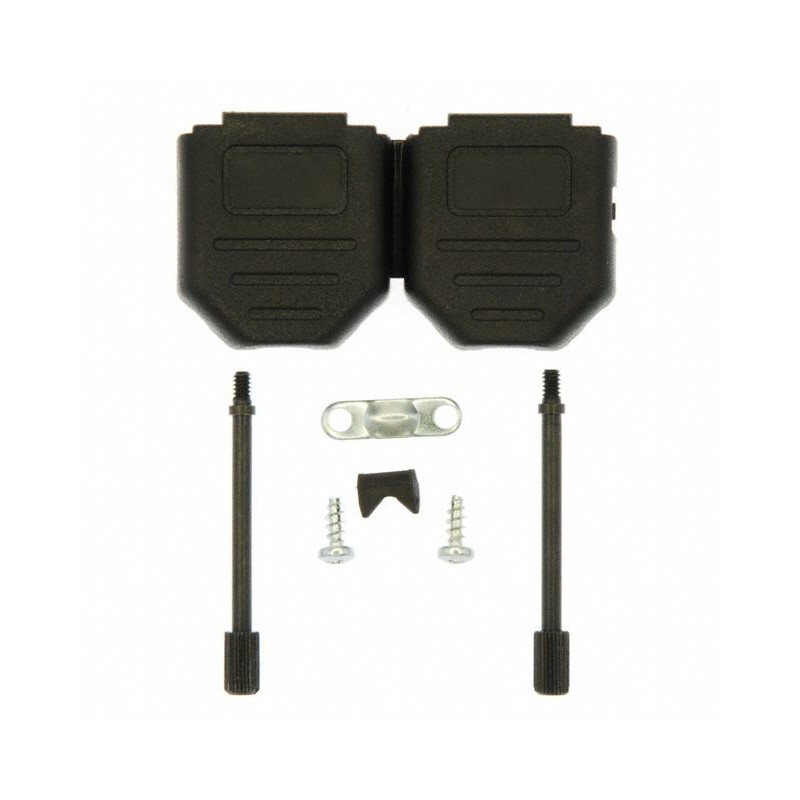 1 pcs : 972-009-01SR011 - CONN BACKSHELL 9POS 180DEG BLACK