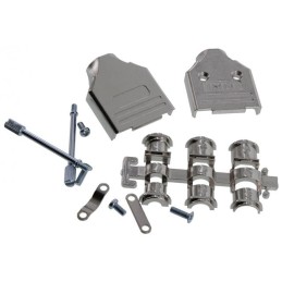 1 pcs : MHDM9-K - 9 WAY D-SUB HOOD DIE CAST TOP EN