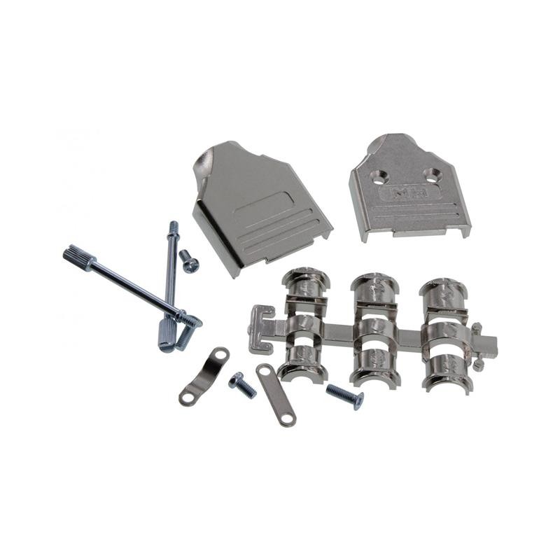 1 pcs : MHDM9-K - 9 WAY D-SUB HOOD DIE CAST TOP EN