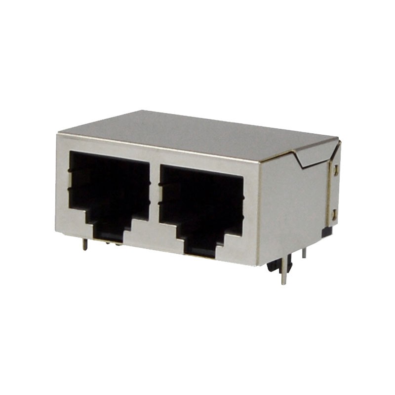 1 pcs : GSGX-NS-2-88 - CONN MOD JACK 8P8C R/A GANG X2